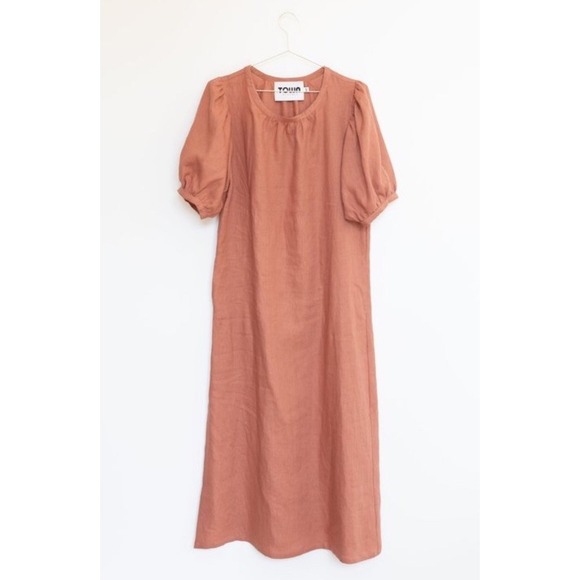 Town Clothes dress portobello clay Orange Size S‎ Linen rudy Jude  Loganlook - Picture 2 of 11